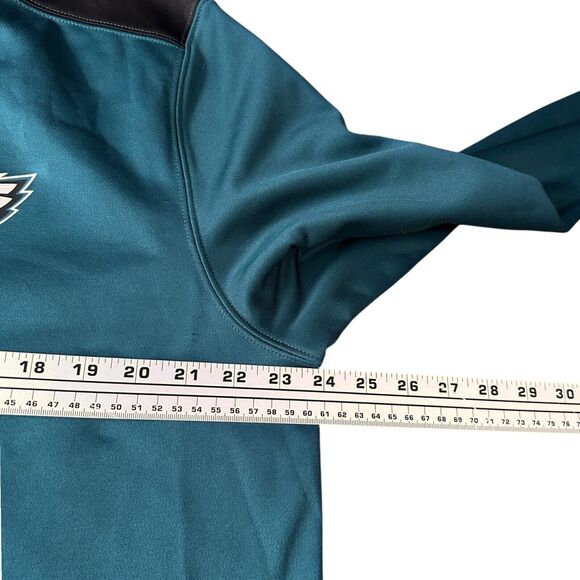 Philadelphia Eagles Jacket Men XL Green Long Sleeve 1/4 Zip Pullover Top NFL - Picture 7 of 9